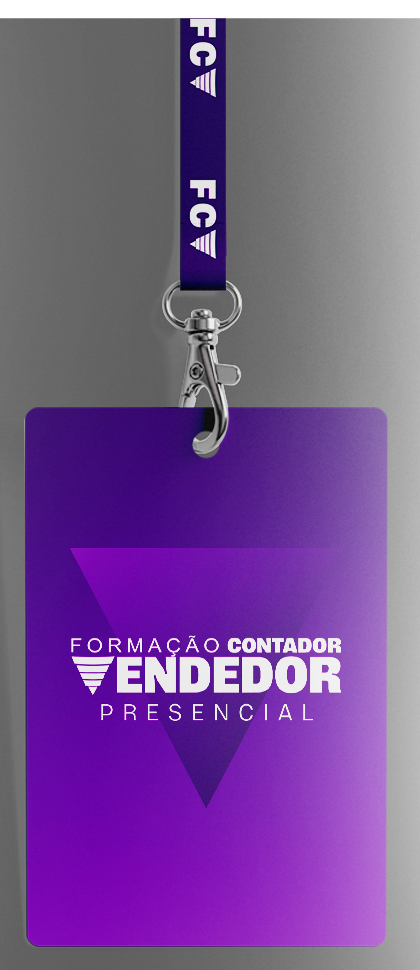 Crachá oficial do Formação Contador Vendedor Presencial